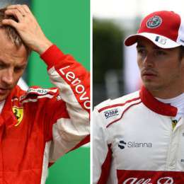 Leclerc a Ferrari y Raikkonen a Sauber