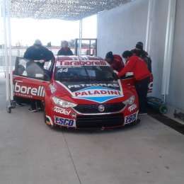 Prueba aerodinámica del equipo Fiat en San Nicolás