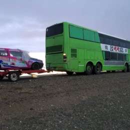 Viajó 2500 km, chocó su motorhome, hizo una colecta y debutará a nivel nacional