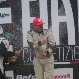 El podio de la primera carrera de la Fiat Competizione