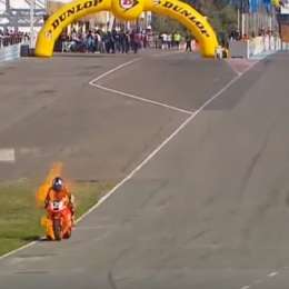 Escalofriante incendio en el Superbike Argentino