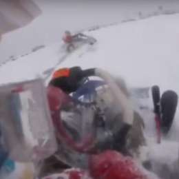 La carrera de karting sobre la nieve