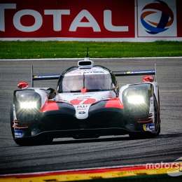 El Toyota #7 de "Pechito López lidera el último entrenamiento en Bélgica