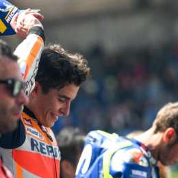 Márquez y Rossi ni se miraron en el podio de Le Mans