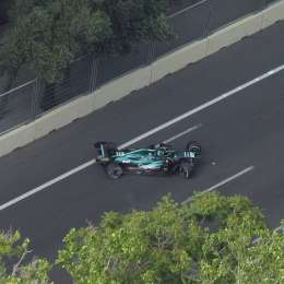 Tremendo golpe de Stroll contra la pared en Bakú