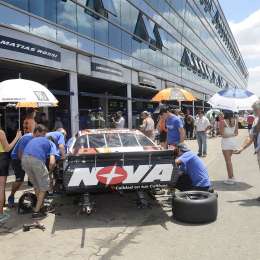 Los trabajos en el auto de Rossi