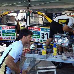 Los trabajos en el Dakar