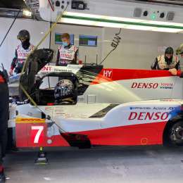 El Toyota N°7 de López fue tercero en el primer ensayo