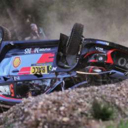 Volcó Neuville en el Shakedown del Rally de Catalunya