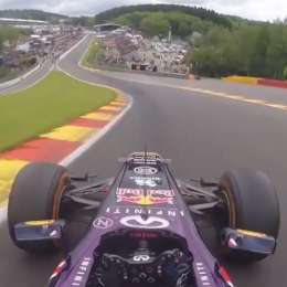 Así es la curva Eau Rouge al revés