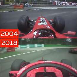Schumacher y Vettel, el mismo accidente en Monza