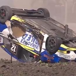Tremendo vuelco en el Campeonato Europeo de Rally