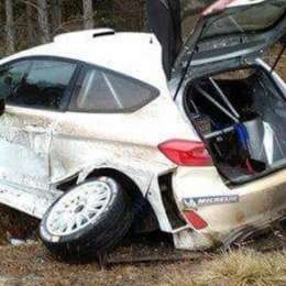 Ogier rompió el Ford en una prueba