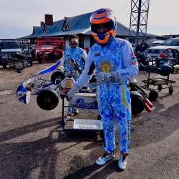 Victoria argentina en el reinicio del karting en Uruguay