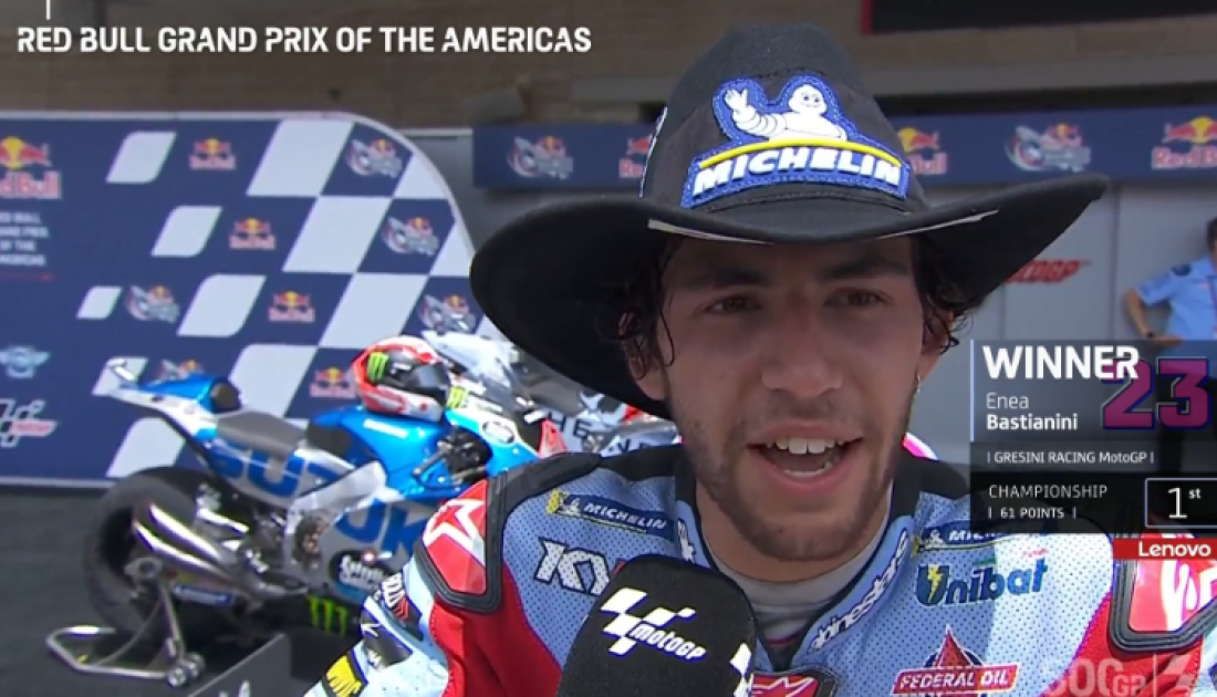 Bastianini: "Ahora quiero una hamburguesa"