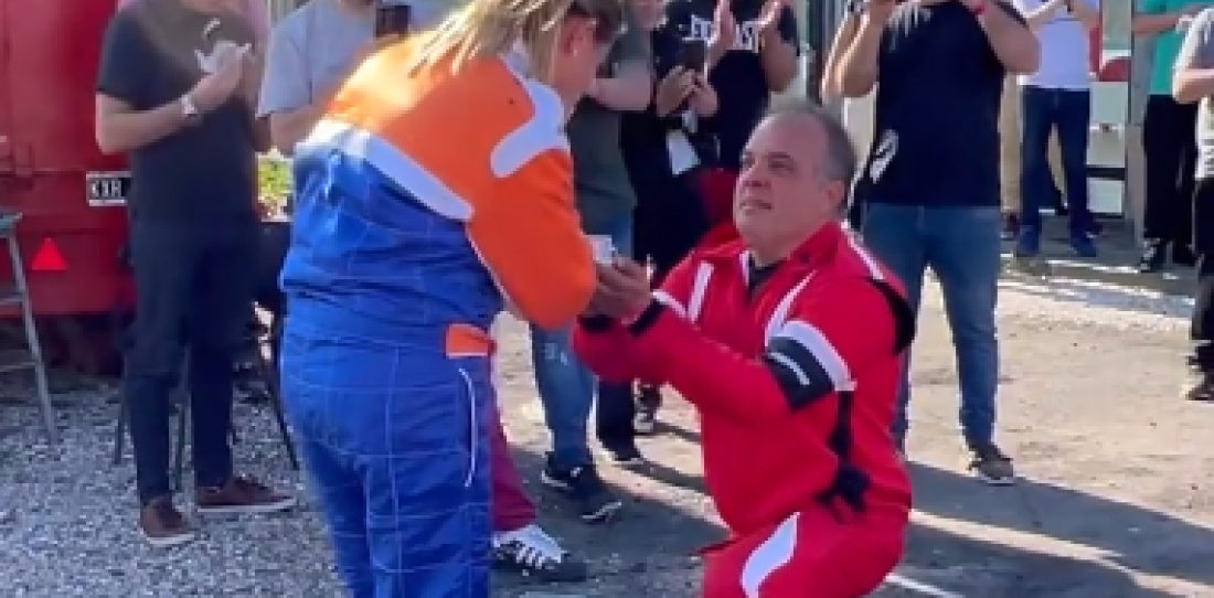 VIDEO: le propuso casamiento en un encuentro de Di Palma