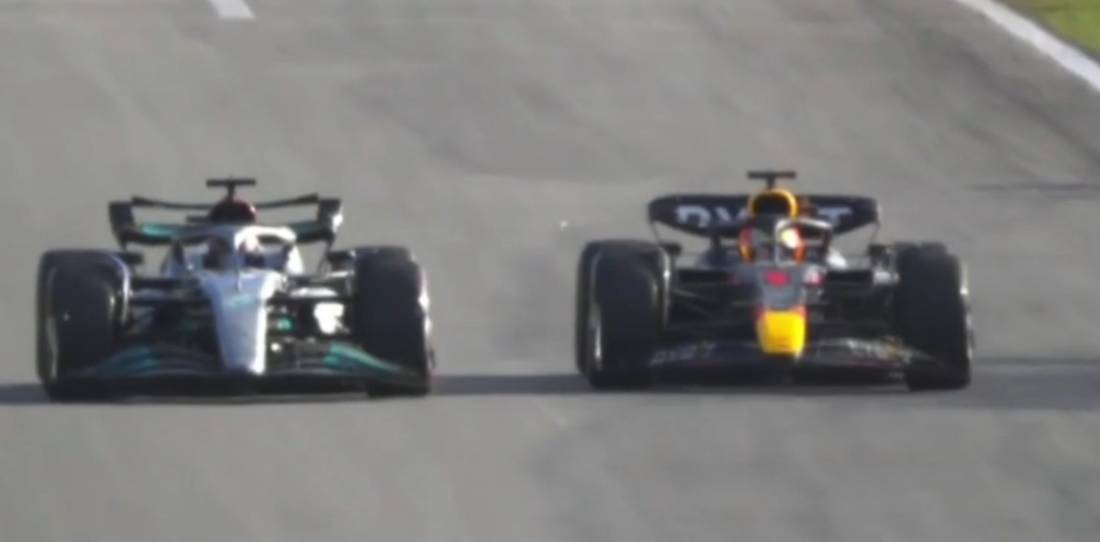 VIDEO: tremendo duelo George Russell vs. Max Verstappen en Brasil