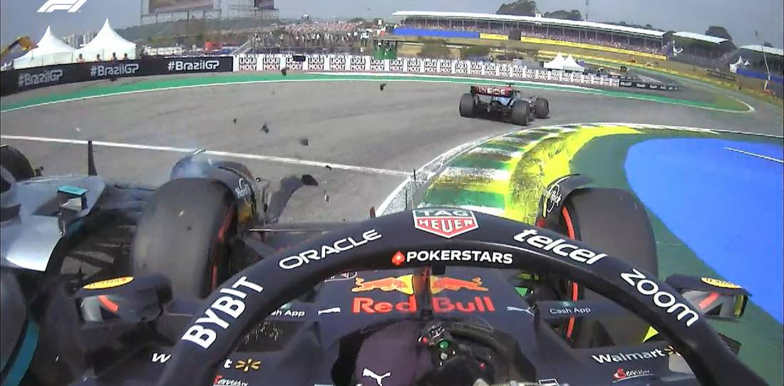 VIDEO: F1: ¿cuál fue la sanción a Max Verstappen por el toque a Lewis Hamilton en Brasil?