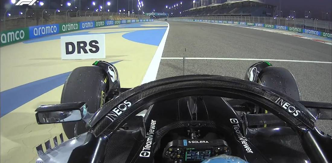 El W14 de Mercedes causó la bandera roja en Bahréin