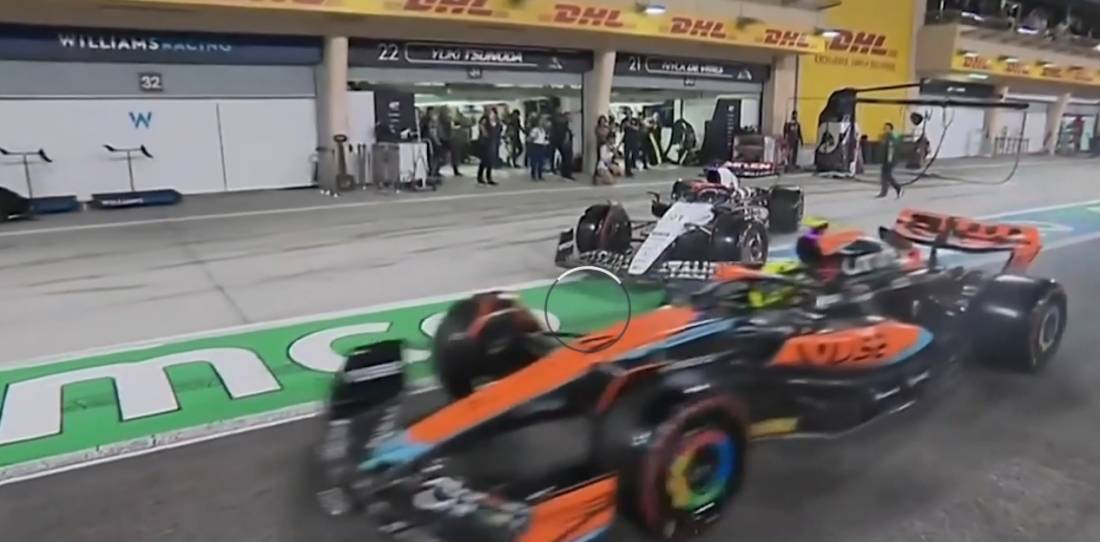 F1: de milagro no hubo un accidente en los boxes de Bahrein