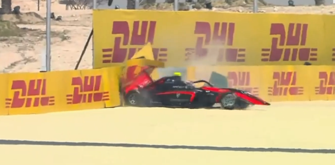 El accidente de un rival de Colapinto en la FIA F3 en Bahrein