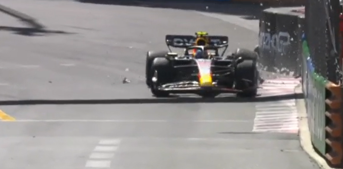 F1 en Mónaco: Checo Pérez se quedó con las manos vacias tras un golpe en la clasificación