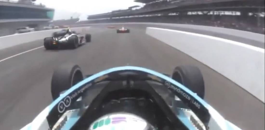 Indy500: Canapino zafó de un accidentada parada en boxes