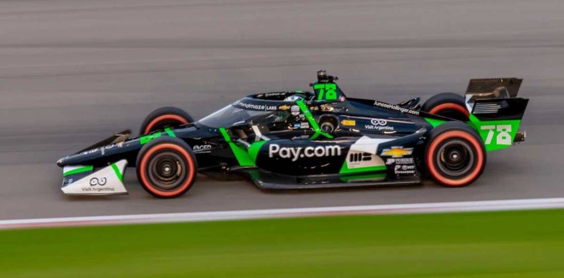 IndyCar: Agustín Canapino completó una dura final en el óvalo St. Louis