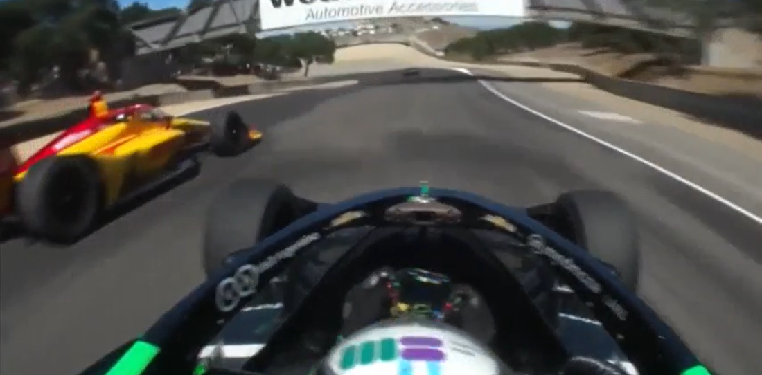 IndyCar: Canapino intentó aprovechar un error de Grosjean en Laguna Seca