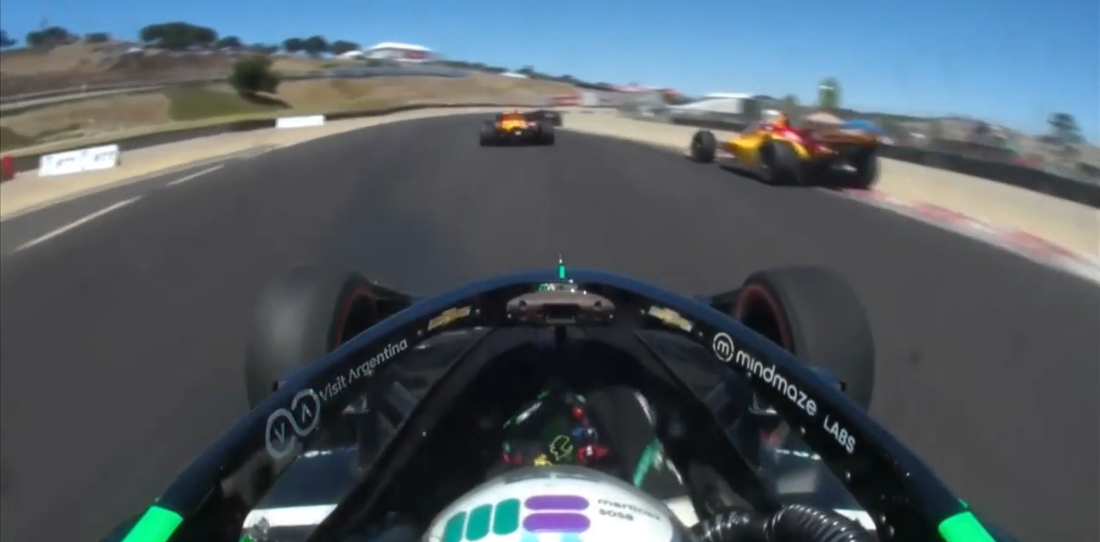 IndyCar: el sobrepaso que dejó en puestos de podio a Canapino en Laguna Seca