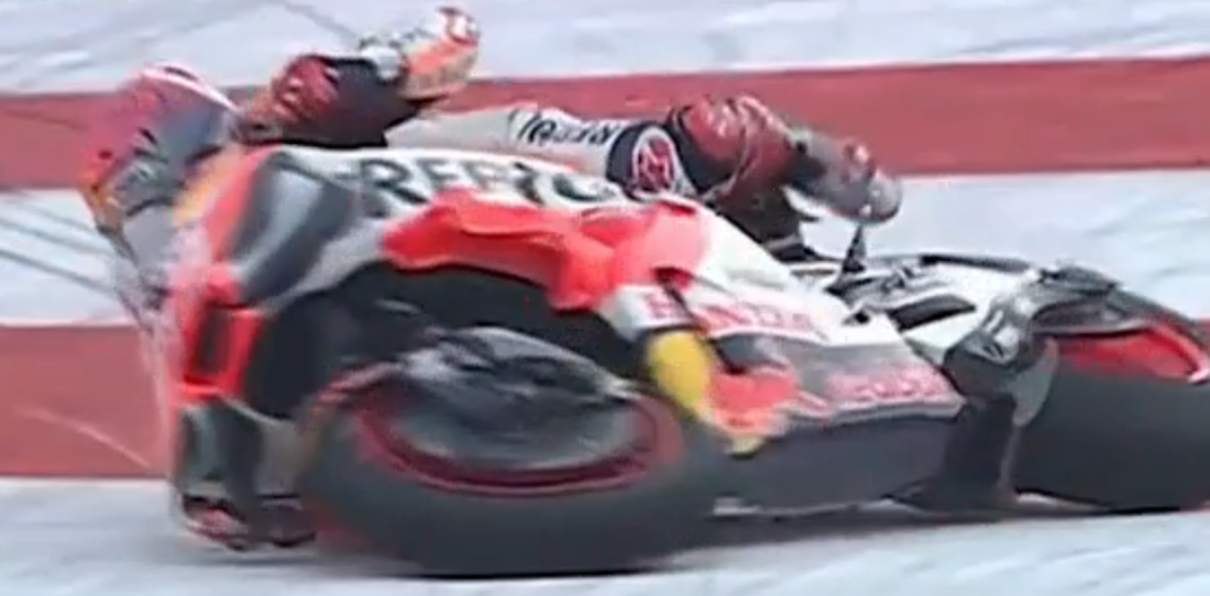 MotoGP: Marc Márquez peleaba por el podio y se cayó en el GP de India