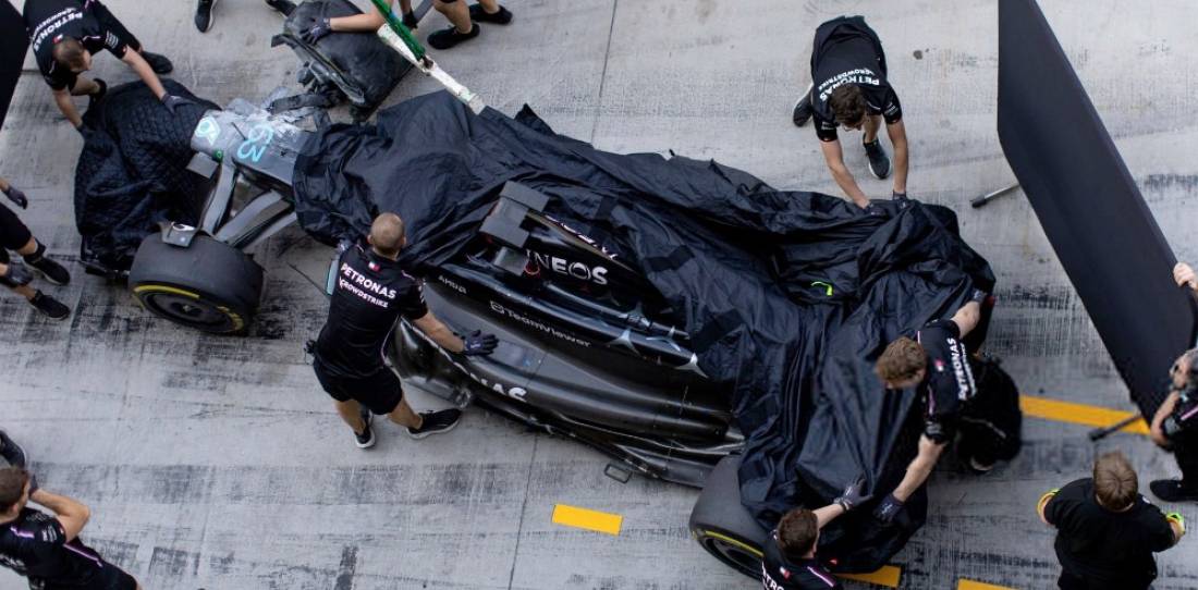 F1: Russell se accidentó en los test de post temporada en Abu Dhabi