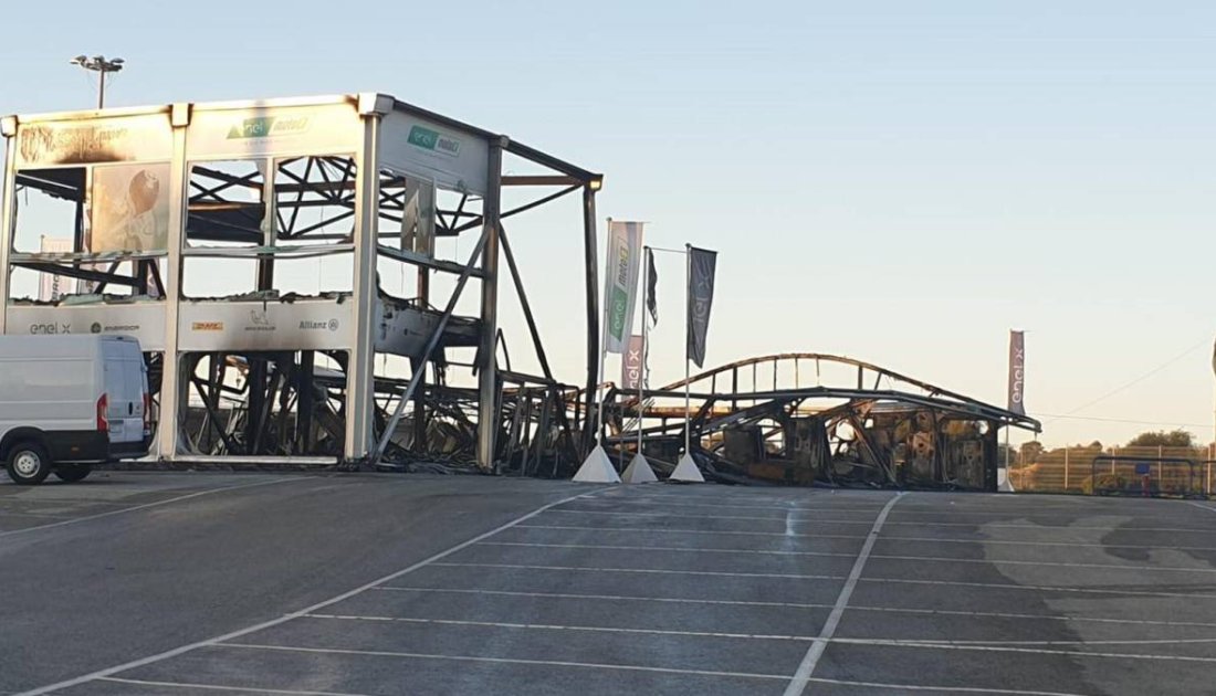 Así quedó el Paddock de MotoE tras el incendio