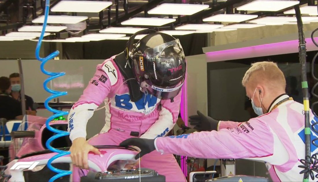 Vuelco de Hulkenberg en el inicio del Gran Premio de Abu Dhabi
