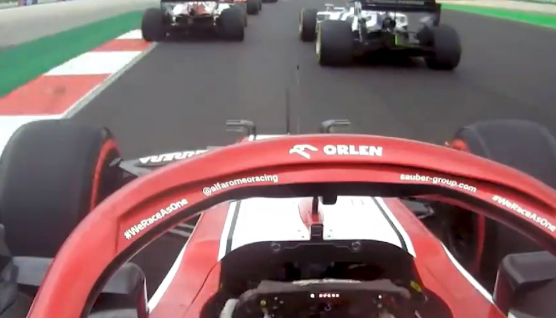 El gesto obsceno que le hizo Raikkonen a Hamilton