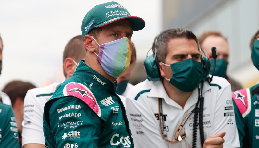 Vettel fue el mejor en un ensayo complicado por la lluvia