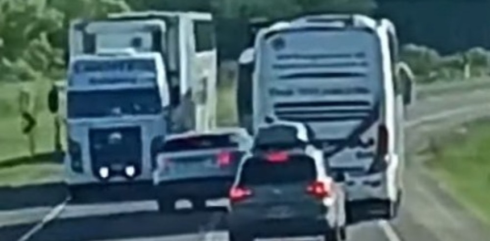 Video: un conductor casi provoca una tragedia en la ruta 5 tras ...