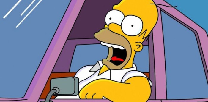 Lo paró un control policial y mostró la licencia de Homero Simpson