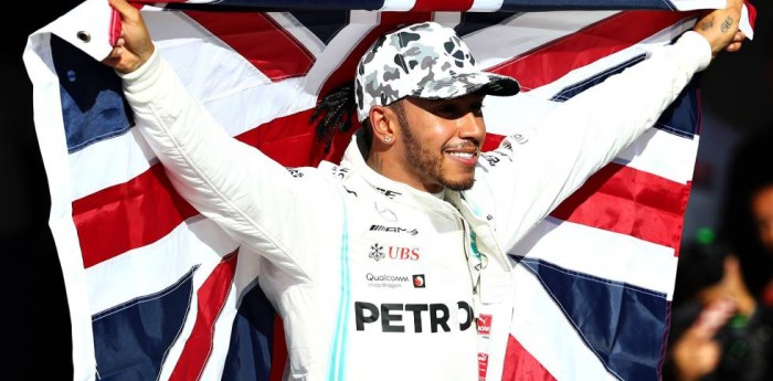 Los saludos a Lewis Hamilton tras el campeonato 