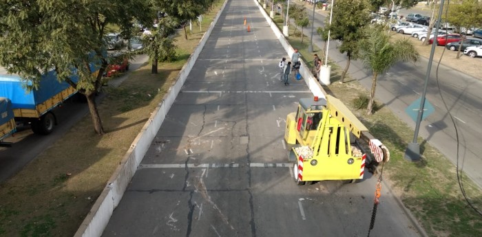 Fotos: así continúan los trabajos en el Callejero de Santa Fe