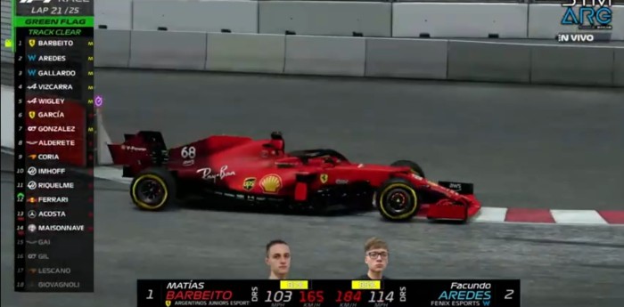 Ferrari festejó en la F1 virtual