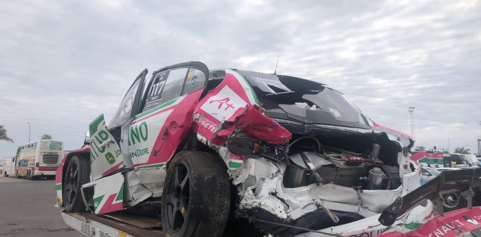 "El auto se rompió mucho, pero estoy bien"