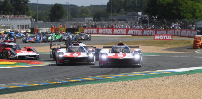 Podio de Pechito López en Le Mans