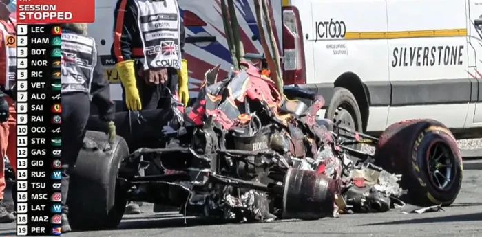 El tremendo accidente entre Verstappen y Hamilton