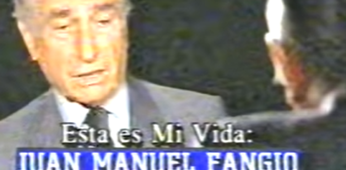 VIDEO: Cacho Fontana y Juan Manuel Fangio, mano a mano