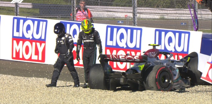 VIDEO: se pegó Lewis Hamilton en la F1 de Austria