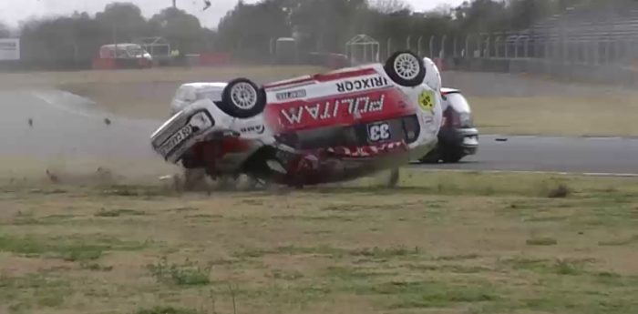 VIDEO: el vuelco de Claudio Cruzado en el Turismo Pista