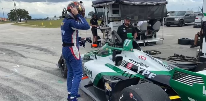VIDEO: ¿qué dijo Agustín Canapino tras completar la prueba con el IndyCar?