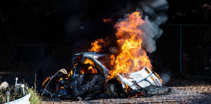 VIDEO: espectacular incendio en el Rally de Japon