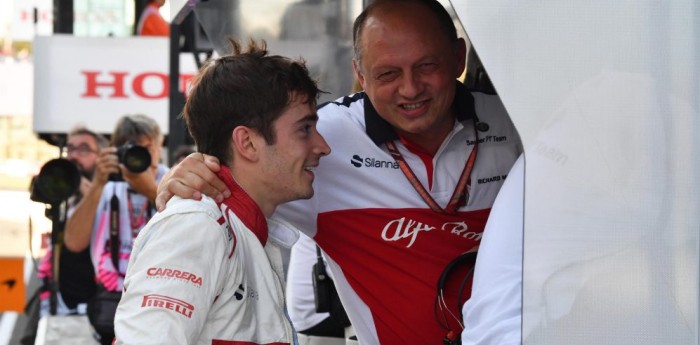 Ferrari: Fred Vasseur al frente, Charles Leclerc festeja